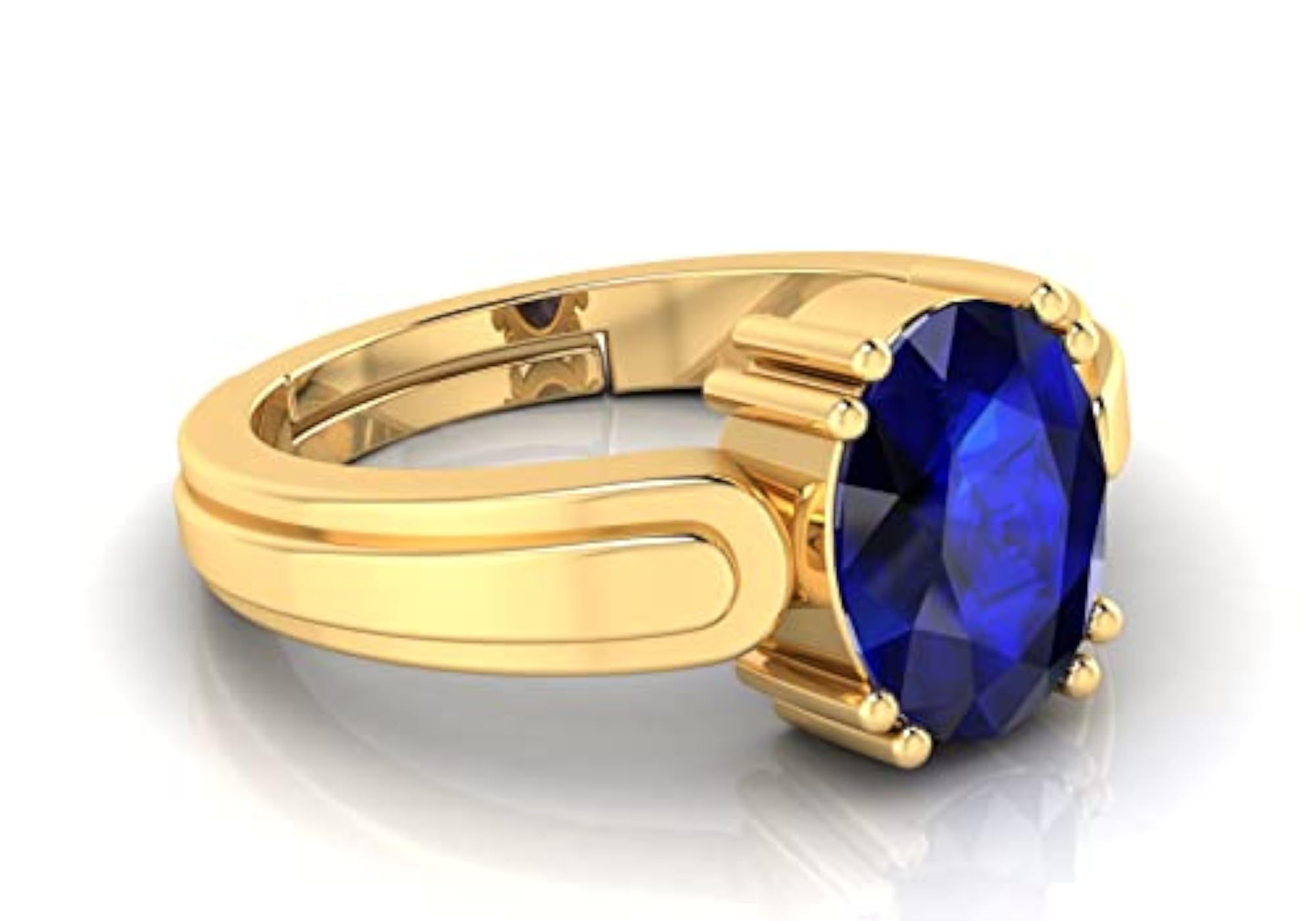 7.25 Ratti Blue Sapphire Adjustable Ring, Lab Certified